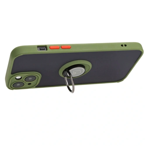 Kup Bizon Case Hybrid Ring Apple iPhone 15 Plus füstös zöld kerettel - BIZ3727 - {ean13} - Sklep Home Screen