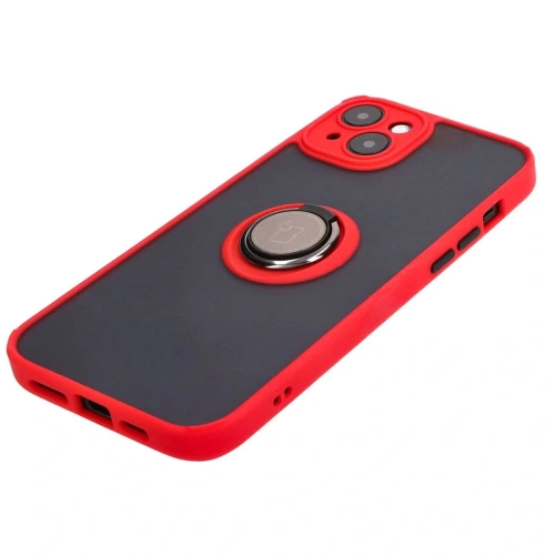 Kup Bizon Case Hybrid Ring Apple iPhone 15 Plus füstös piros kerettel - BIZ3728 - {ean13} - Sklep Home Screen