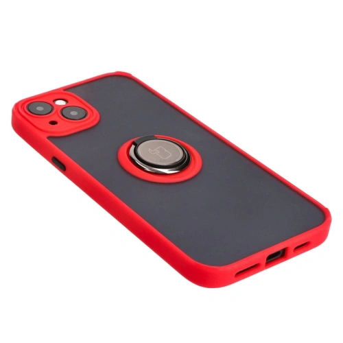 Kup Bizon Case Hybrid Ring Apple iPhone 15 Plus füstös piros kerettel - BIZ3728 - {ean13} - Sklep Home Screen