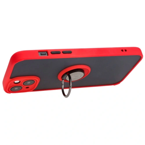 Kup Bizon Case Hybrid Ring Apple iPhone 15 Plus füstös piros kerettel - BIZ3728 - {ean13} - Sklep Home Screen