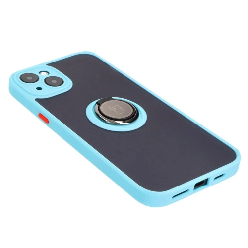 Kup Bizon Case Hybrid Ring Apple iPhone 15 Plus füstös színű, világoskék kerettel - BIZ3729 - {ean13} - Sklep Home Screen
