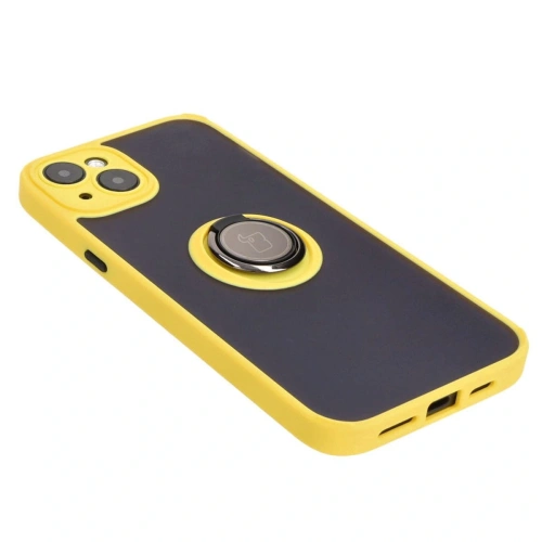 Kup Bizon Case Hybrid Gyűrű Apple iPhone 15 Plus füstös sárga kerettel - BIZ3730 - {ean13} - Sklep Home Screen