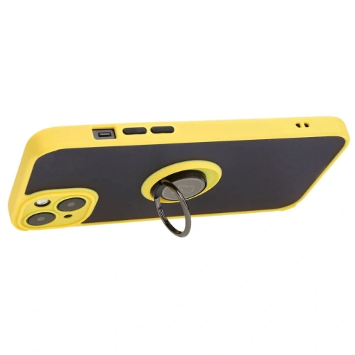 Kup Bizon Case Hybrid Gyűrű Apple iPhone 15 Plus füstös sárga kerettel - BIZ3730 - {ean13} - Sklep Home Screen