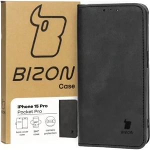 Kup Etui z klapką Bizon Case Pocket Pro do Apple iPhone 15 Pro czarne - BIZ3731 - {ean13} - Sklep Home Screen