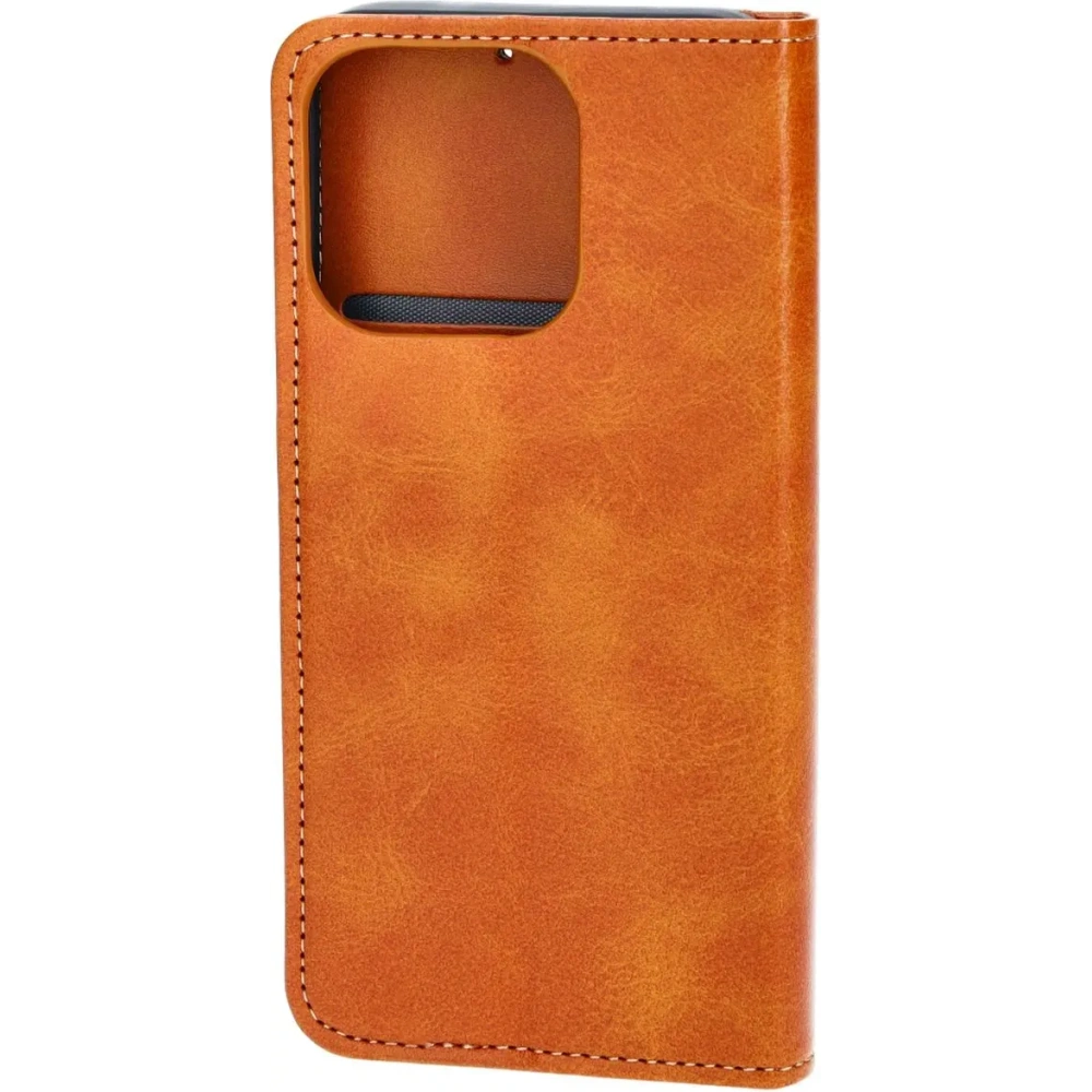 Etui z klapką Bizon Case Pocket Pro do Apple iPhone 15 Pro brązowe