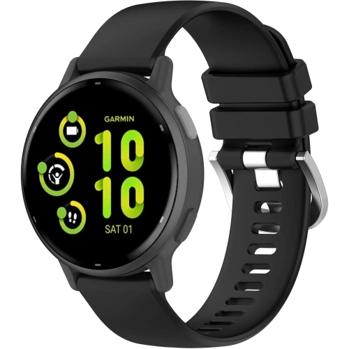 Kup Pasek Bizon Strap Watch Silicone Pro do Garmin Vivoactive 5 czarny - BIZ3734 - {ean13} - Sklep Home Screen