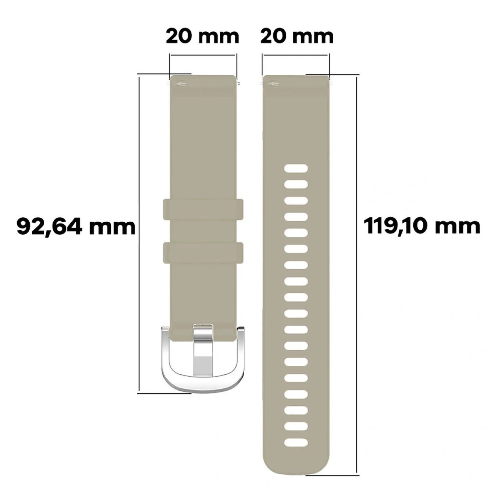 Pasek Bizon Strap Watch Silicone Pro do Garmin Vivoactive 5 jasnoszary