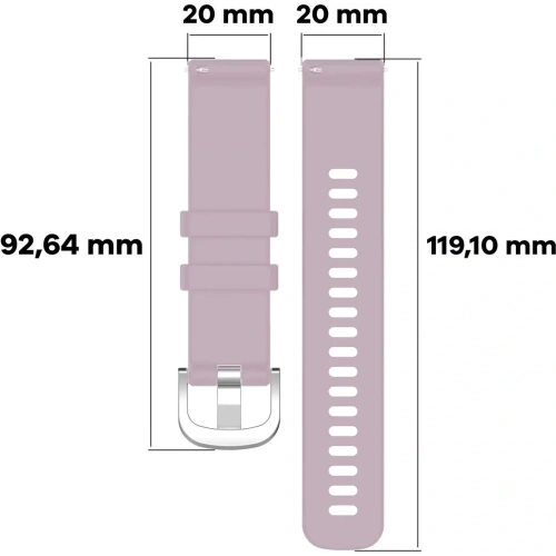 Kup Pasek Bizon Strap Watch Silicone Pro do Garmin Vivoactive 5 jasnofioletowy - BIZ3737 - {ean13} - Sklep Home Screen