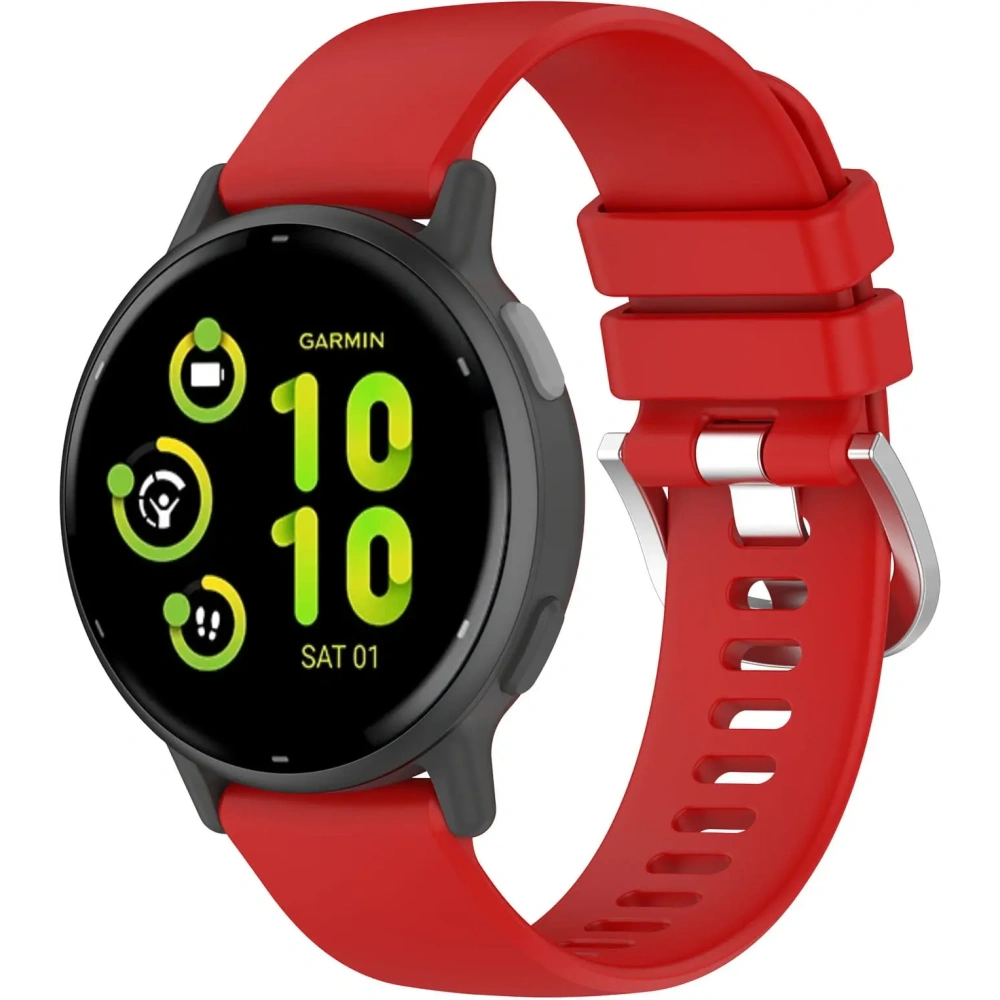 Pasek Bizon Strap Watch Silicone Pro do Garmin Vivoactive 5 czerwony