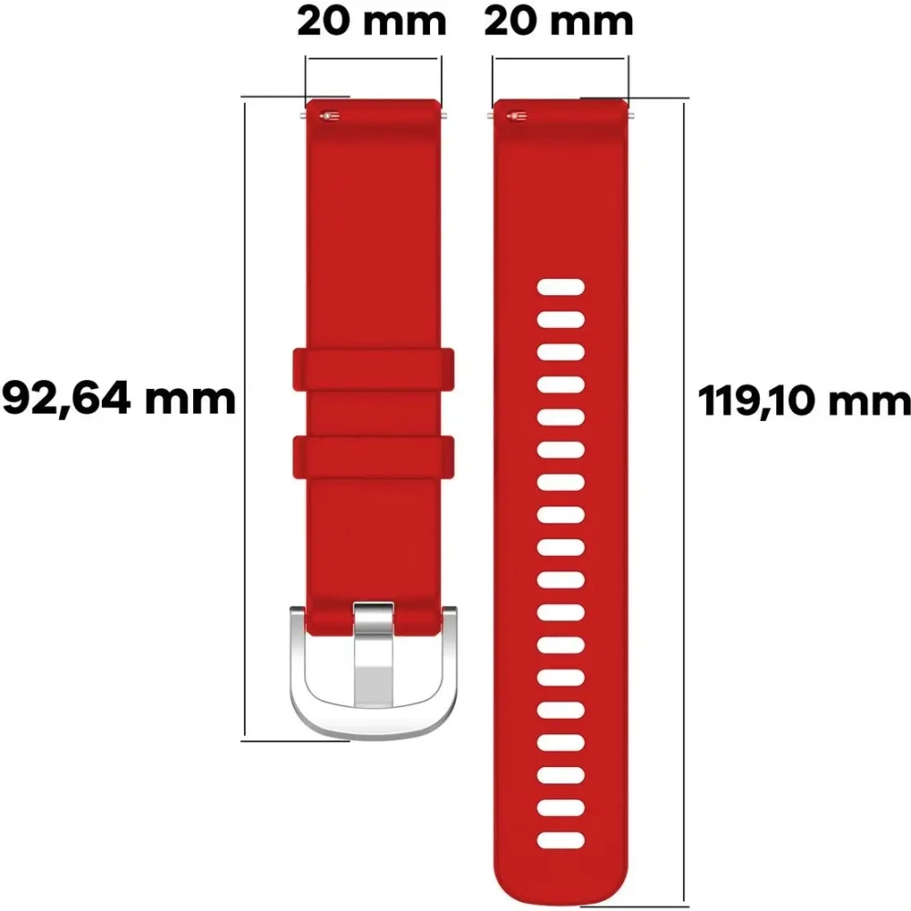 Pasek Bizon Strap Watch Silicone Pro do Garmin Vivoactive 5 czerwony