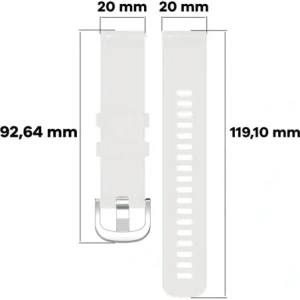 Buy Bizon Strap Watch Silicone Pro Garmin Vivoactive 5 white - BIZ3739 - {ean13} - Home Screen Store Europe