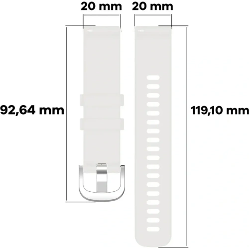 Kup Ceas cu brățară din silicon Bizon Strap pentru Garmin Vivoactive 5, alb. - BIZ3739 - {ean13} - Sklep Home Screen