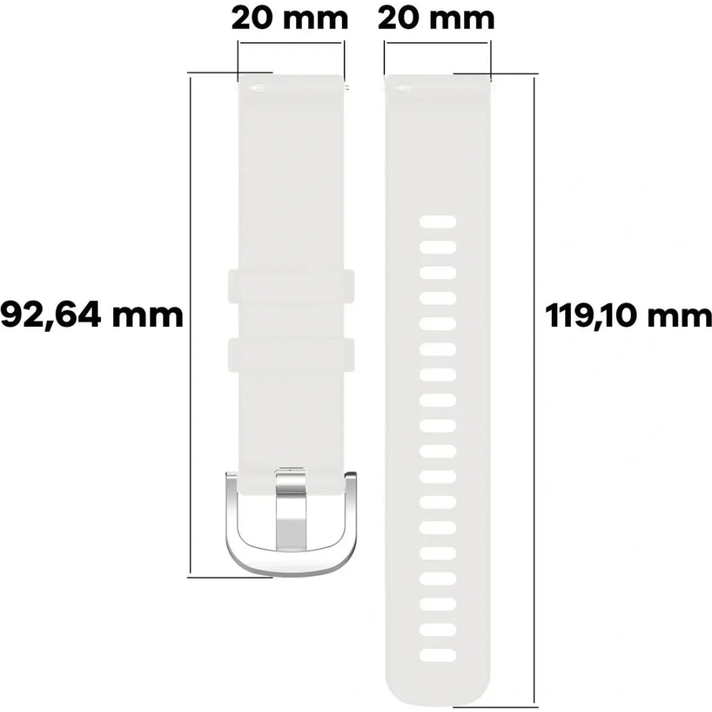 Pasek Bizon Strap Watch Silicone Pro do Garmin Vivoactive 5 biały