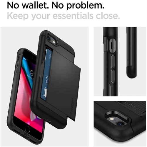 Kup Etui Spigen Slim Armor CS Apple iPhone SE 2022/SE 2020/8/7 Negru - SPN1062BLK - {ean13} - Sklep Home Screen