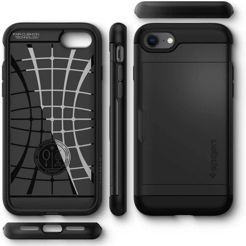 Kup Spigen Apple Tasche Slim Armor CS iPhone SE 2022/SE 2020/8/7 Schwarz - SPN1062BLK - {ean13} - Sklep Home Screen