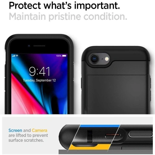 Buy Spigen Slim Armor CS Apple iPhone SE 2022/SE 2020/8/7 Black - SPN1062BLK - {ean13} - Home Screen Store Europe