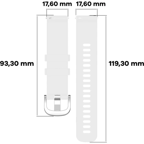 Kup Pasek Bizon Strap Watch Silicone Pro do Huawei Watch GT 5 Pro 42mm/GT 5 41mm/GT 4 41mm bílý - BIZ3751 - {ean13} - Sklep Home Screen