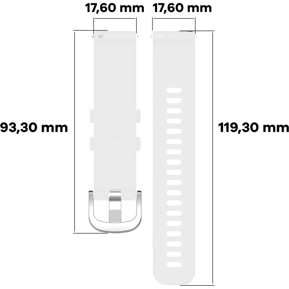 Pasek Bizon Strap Watch Silicone Pro do Huawei Watch GT 5 Pro 42mm/GT 5 41mm/GT 4 41mm biały