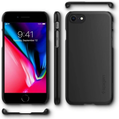 Kup Spigen Apple Tasche Thin Fit iPhone SE 2022/SE 2020/8/7 Schwarz - SPN1063BLK - {ean13} - Sklep Home Screen