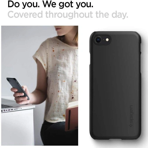 Kup Spigen Apple Tasche Thin Fit iPhone SE 2022/SE 2020/8/7 Schwarz - SPN1063BLK - {ean13} - Sklep Home Screen