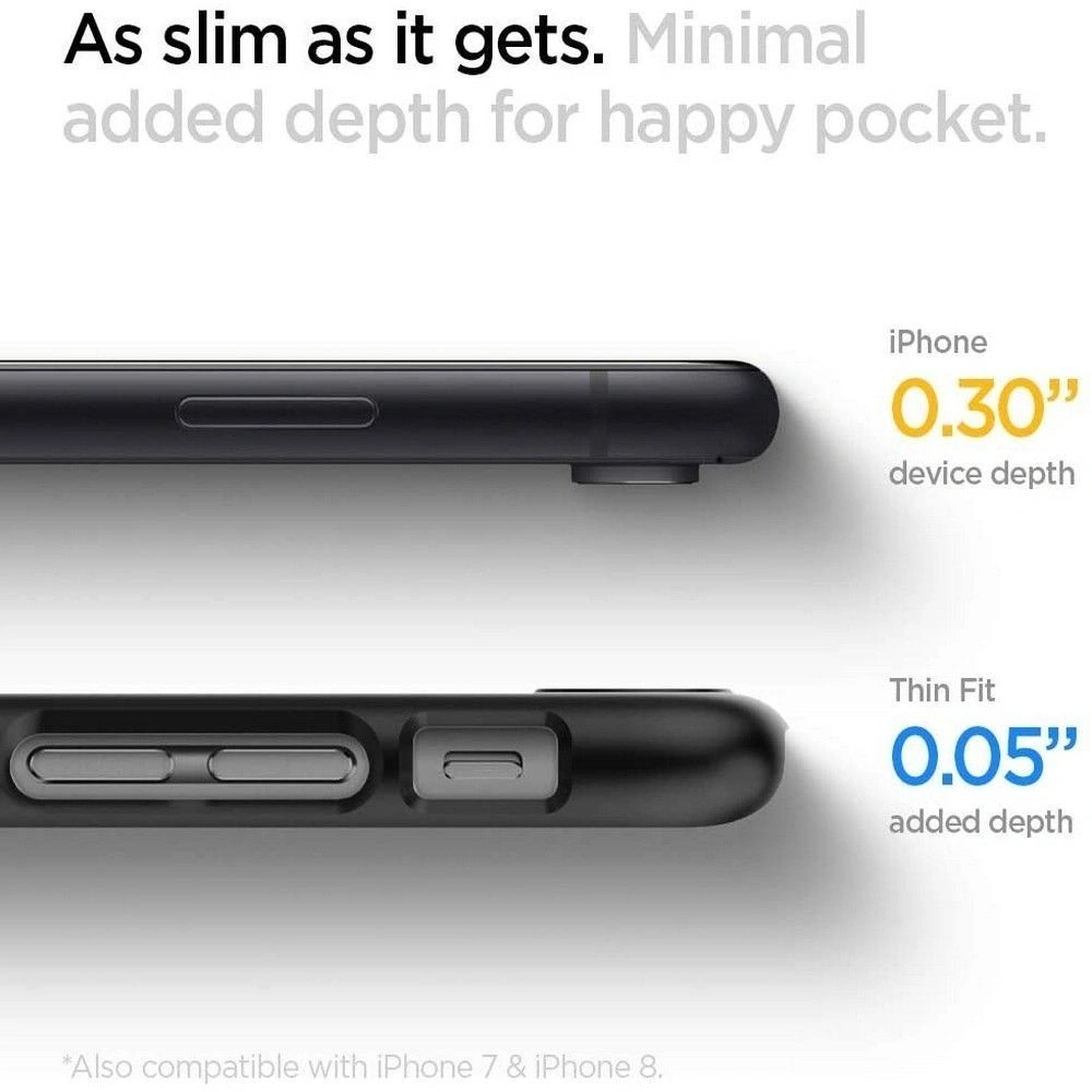 Etui Spigen Thin Fit Apple iPhone SE 2022/SE 2020/8/7 Black
