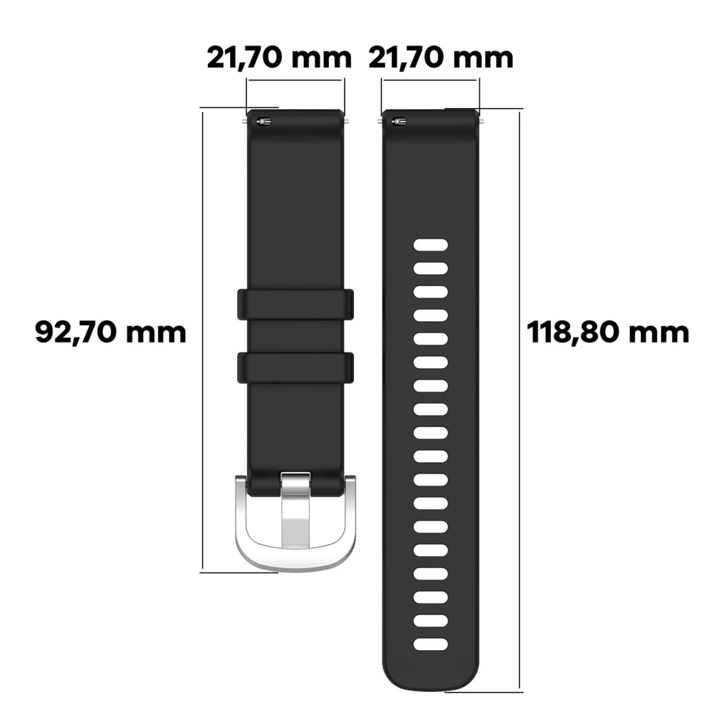 Pasek Bizon Strap Watch Silicone Pro do Huawei Watch GT 5 Pro/GT 5/GT 4 46mm czarny