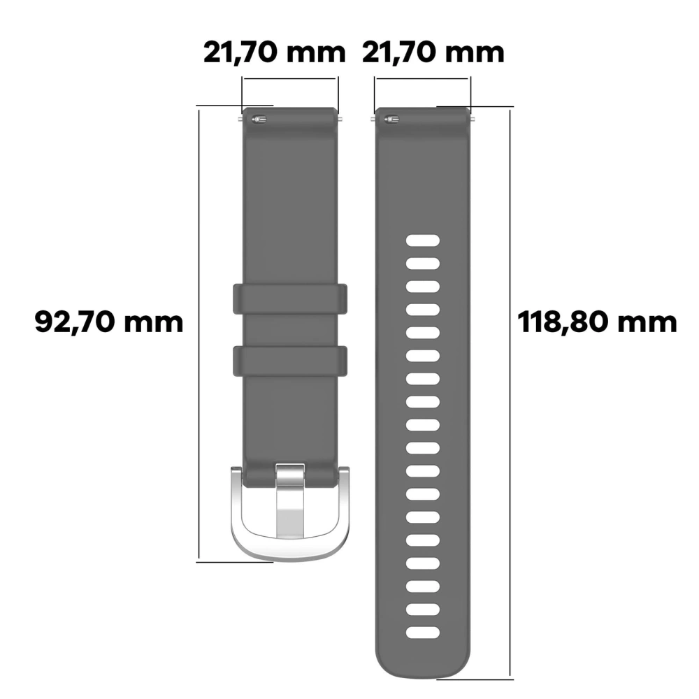 Pasek Bizon Strap Watch Silicone Pro do Huawei Watch GT 5 Pro/GT 5/GT 4 46mm szary
