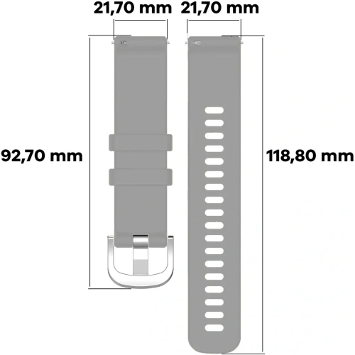 Kup Pasek Bizon Strap Watch Silicone Pro do Huawei Watch GT 5 Pro/GT 5/GT 4 46mm světle šedý - BIZ3759 - {ean13} - Sklep Home Screen