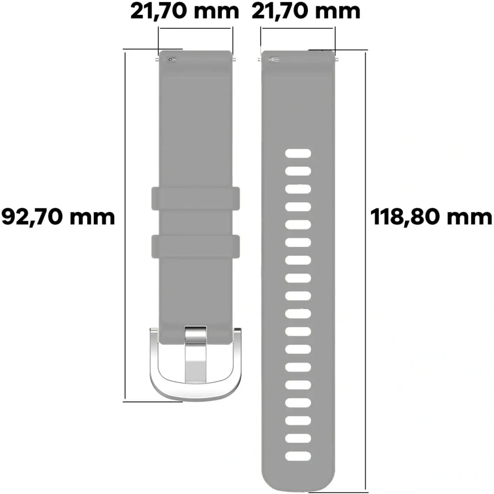Pasek Bizon Strap Watch Silicone Pro do Huawei Watch GT 5 Pro/GT 5/GT 4 46mm jasnoszary