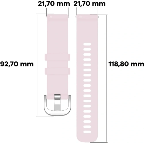 Kup Pasek Bizon Strap Watch Silicone Pro do Huawei Watch GT 5 Pro/GT 5/GT 4 46mm pudrově růžový - BIZ3761 - {ean13} - Sklep Home Screen
