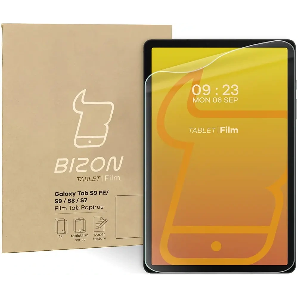 Folia imitująca papier Bizon Film Tab Papirus do Samsung Galaxy Tab S8/S7 [2 PACK]