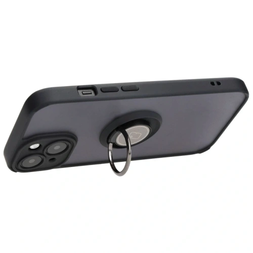 Kup Etui z uchwytem na palec Bizon Case Hybrid Ring do Apple iPhone 15 kouřové s černým rámem - BIZ3764 - {ean13} - Sklep Home Screen