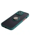 Kup Etui z uchwytem na palec Bizon Case Hybrid Ring do Apple iPhone 15 przydymione z ciemnozieloną ramką - BIZ3766 - {ean13} - Sklep Home Screen