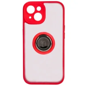 Buy Bizon Case Hybrid Ring Apple iPhone 15 smoky with a red frame - BIZ3767 - {ean13} - Home Screen Store Europe