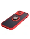 Kup Etui z uchwytem na palec Bizon Case Hybrid Ring do Apple iPhone 15 przydymione z czerwoną ramką - BIZ3767 - {ean13} - Sklep Home Screen