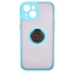 Buy Bizon Case Hybrid Ring Apple iPhone 15 smoky with a light blue frame - BIZ3768 - {ean13} - Home Screen Store Europe