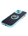 Kup Etui z uchwytem na palec Bizon Case Hybrid Ring do Apple iPhone 15 przydymione z jasnoniebieską ramką - BIZ3768 - {ean13} - Sklep Home Screen