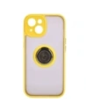 Kup Etui z uchwytem na palec Bizon Case Hybrid Ring do Apple iPhone 15 przydymione z żółtą ramką - BIZ3769 - {ean13} - Sklep Home Screen