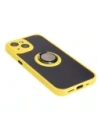Kup Etui z uchwytem na palec Bizon Case Hybrid Ring do Apple iPhone 15 przydymione z żółtą ramką - BIZ3769 - {ean13} - Sklep Home Screen