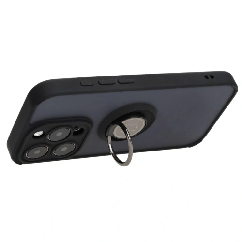 Kup Etui s úchytem na palec Bizon Case Hybrid Ring pro Apple iPhone 15 Pro kouřové s černým rámečkem - BIZ3770 - {ean13} - Sklep Home Screen