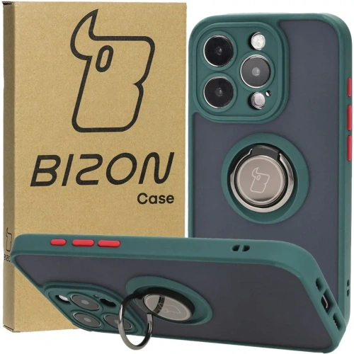 Kup Bizon Case Hybrid Ring Apple iPhone 15 Pro füstös sötétzöld kerettel - BIZ3772 - {ean13} - Sklep Home Screen