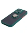 Buy Bizon Case Hybrid Ring Apple iPhone 15 Pro smoky with a dark green frame - BIZ3772 - {ean13} - Home Screen Store Europe