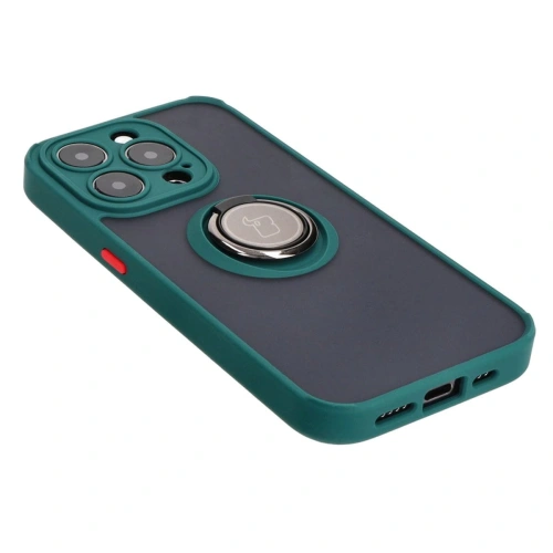Kup Bizon Case Hybrid Ring Apple iPhone 15 Pro füstös sötétzöld kerettel - BIZ3772 - {ean13} - Sklep Home Screen
