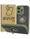 Bizon Case Hybrid Ring Apple iPhone 15 Pro füstös zöld kerettel