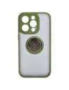 Buy Bizon Case Hybrid Ring Apple iPhone 15 Pro smoky with a green frame - BIZ3773 - {ean13} - Home Screen Store Europe