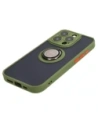Buy Bizon Case Hybrid Ring Apple iPhone 15 Pro smoky with a green frame - BIZ3773 - {ean13} - Home Screen Store Europe