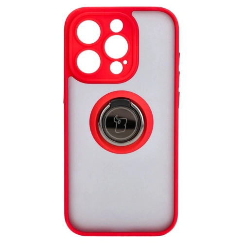 Kup Bizon Case Hybrid Ring Apple iPhone 15 Pro fumuriu cu un cadru roșu - BIZ3774 - {ean13} - Sklep Home Screen