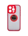 Kup Bizon Case Hybrid Ring Apple iPhone 15 Pro fumuriu cu un cadru roșu - BIZ3774 - {ean13} - Sklep Home Screen