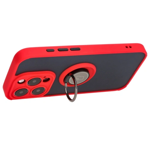Kup Bizon Case Hybrid Ring Apple iPhone 15 Pro fumuriu cu un cadru roșu - BIZ3774 - {ean13} - Sklep Home Screen