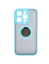 Kup Bizon Case Hybrid Ring Apple iPhone 15 Pro fumuriu cu un cadru bleu deschis - BIZ3775 - {ean13} - Sklep Home Screen